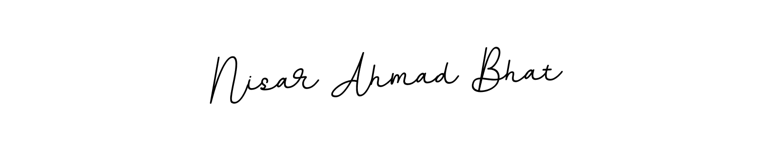 Make a beautiful signature design for name Nisar Ahmad Bhat. With this signature (BallpointsItalic-DORy9) style, you can create a handwritten signature for free. Nisar Ahmad Bhat signature style 11 images and pictures png