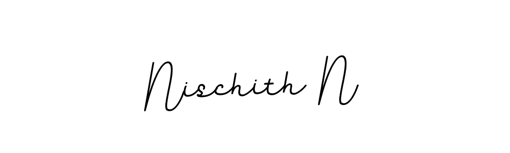 Design your own signature with our free online signature maker. With this signature software, you can create a handwritten (BallpointsItalic-DORy9) signature for name Nischith N. Nischith N signature style 11 images and pictures png