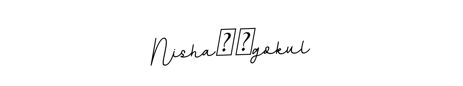 Also You can easily find your signature by using the search form. We will create Nisha❤️gokul name handwritten signature images for you free of cost using BallpointsItalic-DORy9 sign style. Nisha❤️gokul signature style 11 images and pictures png