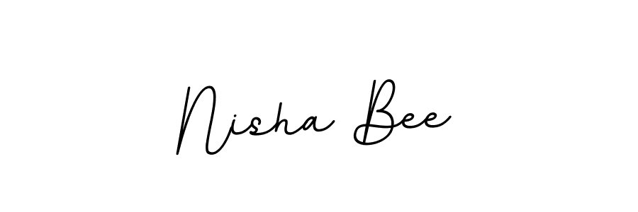 Nisha Bee stylish signature style. Best Handwritten Sign (BallpointsItalic-DORy9) for my name. Handwritten Signature Collection Ideas for my name Nisha Bee. Nisha Bee signature style 11 images and pictures png