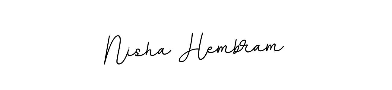 if you are searching for the best signature style for your name Nisha Hembram. so please give up your signature search. here we have designed multiple signature styles  using BallpointsItalic-DORy9. Nisha Hembram signature style 11 images and pictures png