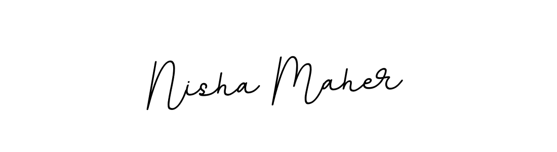 Use a signature maker to create a handwritten signature online. With this signature software, you can design (BallpointsItalic-DORy9) your own signature for name Nisha Maher. Nisha Maher signature style 11 images and pictures png