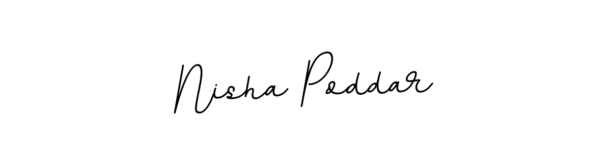 How to make Nisha Poddar name signature. Use BallpointsItalic-DORy9 style for creating short signs online. This is the latest handwritten sign. Nisha Poddar signature style 11 images and pictures png