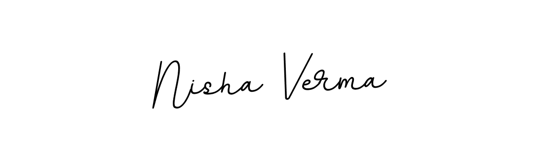 Make a beautiful signature design for name Nisha Verma. With this signature (BallpointsItalic-DORy9) style, you can create a handwritten signature for free. Nisha Verma signature style 11 images and pictures png