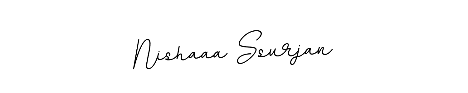 Make a beautiful signature design for name Nishaaa Ssurjan. With this signature (BallpointsItalic-DORy9) style, you can create a handwritten signature for free. Nishaaa Ssurjan signature style 11 images and pictures png