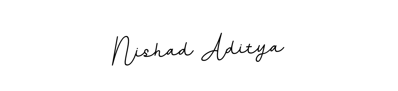 Make a beautiful signature design for name Nishad Aditya. With this signature (BallpointsItalic-DORy9) style, you can create a handwritten signature for free. Nishad Aditya signature style 11 images and pictures png