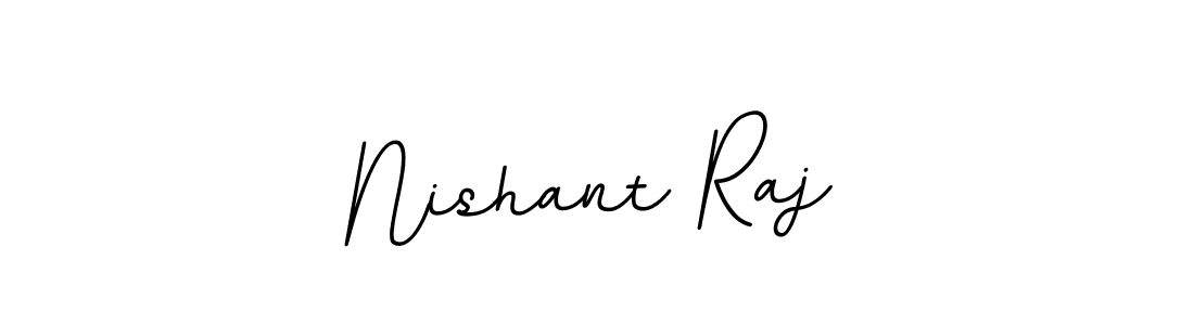 Use a signature maker to create a handwritten signature online. With this signature software, you can design (BallpointsItalic-DORy9) your own signature for name Nishant Raj. Nishant Raj signature style 11 images and pictures png