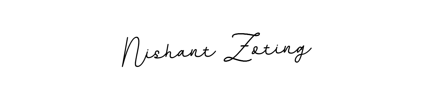 Create a beautiful signature design for name Nishant Zoting. With this signature (BallpointsItalic-DORy9) fonts, you can make a handwritten signature for free. Nishant Zoting signature style 11 images and pictures png