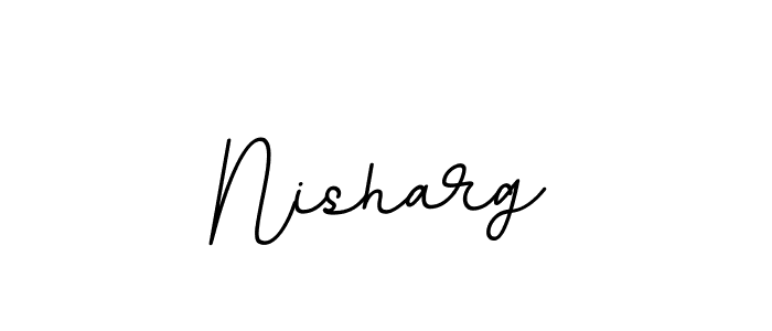 Nisharg stylish signature style. Best Handwritten Sign (BallpointsItalic-DORy9) for my name. Handwritten Signature Collection Ideas for my name Nisharg. Nisharg signature style 11 images and pictures png