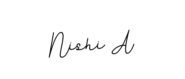 Design your own signature with our free online signature maker. With this signature software, you can create a handwritten (BallpointsItalic-DORy9) signature for name Nishi A. Nishi A signature style 11 images and pictures png