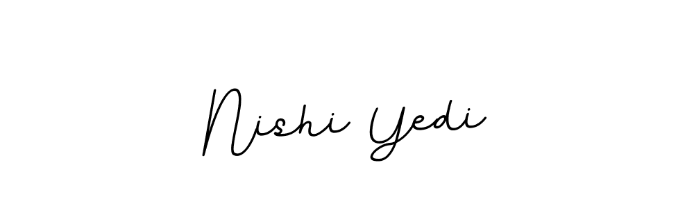 Use a signature maker to create a handwritten signature online. With this signature software, you can design (BallpointsItalic-DORy9) your own signature for name Nishi Yedi. Nishi Yedi signature style 11 images and pictures png