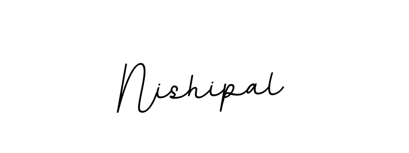 Use a signature maker to create a handwritten signature online. With this signature software, you can design (BallpointsItalic-DORy9) your own signature for name Nishipal. Nishipal signature style 11 images and pictures png