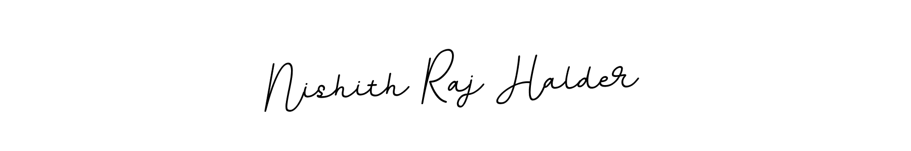 The best way (BallpointsItalic-DORy9) to make a short signature is to pick only two or three words in your name. The name Nishith Raj Halder include a total of six letters. For converting this name. Nishith Raj Halder signature style 11 images and pictures png