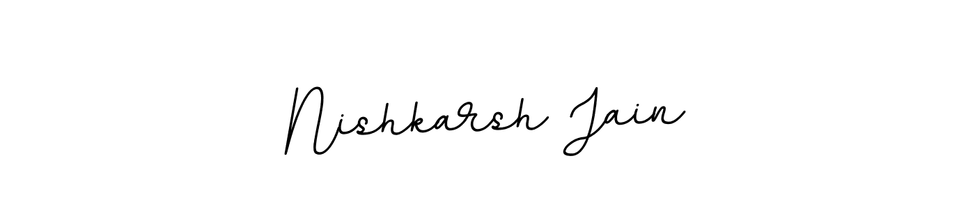 Nishkarsh Jain stylish signature style. Best Handwritten Sign (BallpointsItalic-DORy9) for my name. Handwritten Signature Collection Ideas for my name Nishkarsh Jain. Nishkarsh Jain signature style 11 images and pictures png