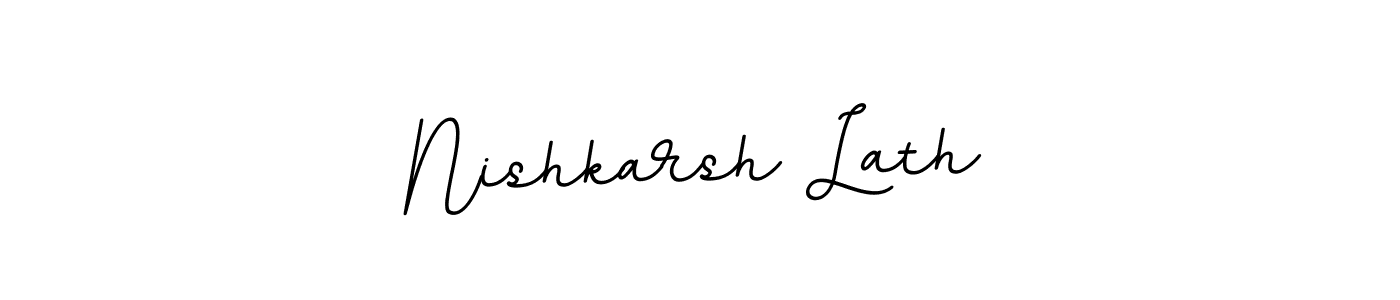 Design your own signature with our free online signature maker. With this signature software, you can create a handwritten (BallpointsItalic-DORy9) signature for name Nishkarsh Lath. Nishkarsh Lath signature style 11 images and pictures png