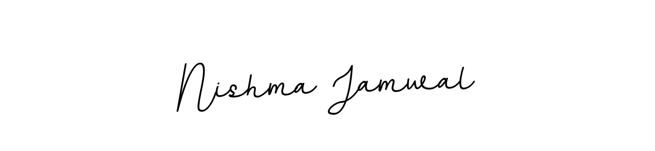 Make a beautiful signature design for name Nishma Jamwal. With this signature (BallpointsItalic-DORy9) style, you can create a handwritten signature for free. Nishma Jamwal signature style 11 images and pictures png