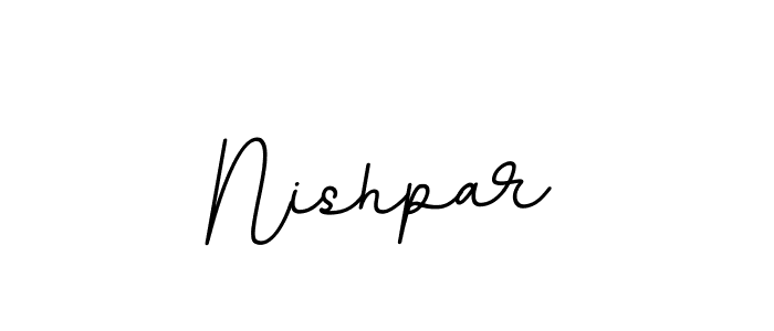 Make a beautiful signature design for name Nishpar. With this signature (BallpointsItalic-DORy9) style, you can create a handwritten signature for free. Nishpar signature style 11 images and pictures png