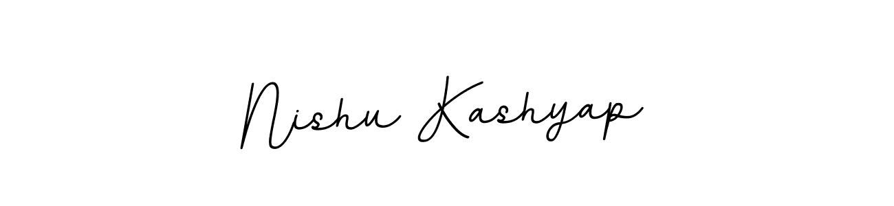 Nishu Kashyap stylish signature style. Best Handwritten Sign (BallpointsItalic-DORy9) for my name. Handwritten Signature Collection Ideas for my name Nishu Kashyap. Nishu Kashyap signature style 11 images and pictures png