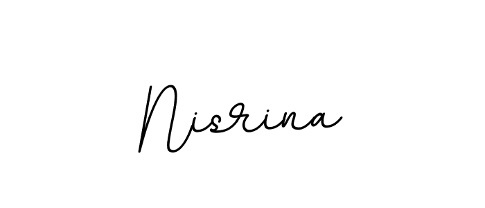 Create a beautiful signature design for name Nisrina. With this signature (BallpointsItalic-DORy9) fonts, you can make a handwritten signature for free. Nisrina signature style 11 images and pictures png
