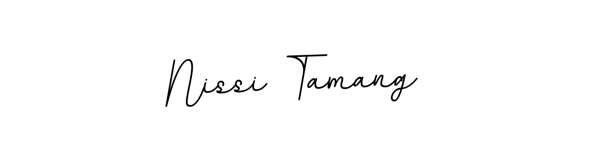 Design your own signature with our free online signature maker. With this signature software, you can create a handwritten (BallpointsItalic-DORy9) signature for name Nissi Tamang. Nissi Tamang signature style 11 images and pictures png