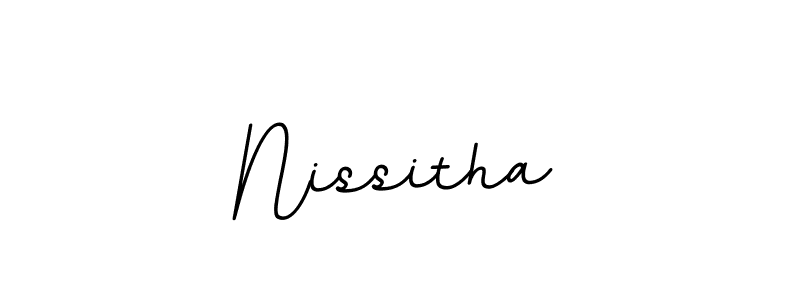 Nissitha stylish signature style. Best Handwritten Sign (BallpointsItalic-DORy9) for my name. Handwritten Signature Collection Ideas for my name Nissitha. Nissitha signature style 11 images and pictures png