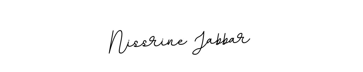 The best way (BallpointsItalic-DORy9) to make a short signature is to pick only two or three words in your name. The name Nissrine Jabbar include a total of six letters. For converting this name. Nissrine Jabbar signature style 11 images and pictures png