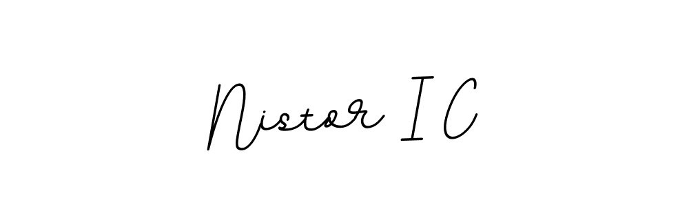 Make a beautiful signature design for name Nistor I C. With this signature (BallpointsItalic-DORy9) style, you can create a handwritten signature for free. Nistor I C signature style 11 images and pictures png