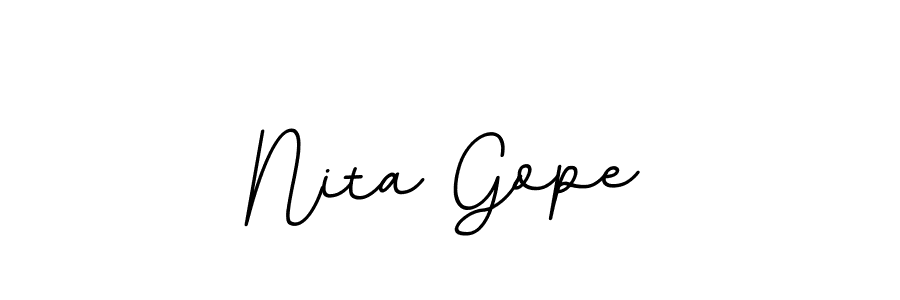 Make a beautiful signature design for name Nita Gope. With this signature (BallpointsItalic-DORy9) style, you can create a handwritten signature for free. Nita Gope signature style 11 images and pictures png