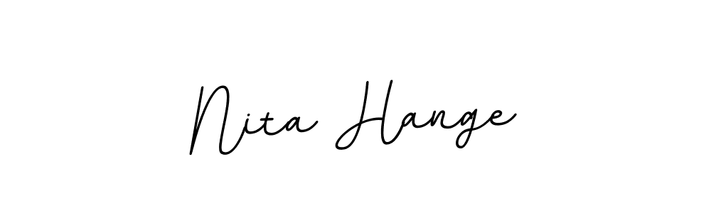 How to make Nita Hange name signature. Use BallpointsItalic-DORy9 style for creating short signs online. This is the latest handwritten sign. Nita Hange signature style 11 images and pictures png