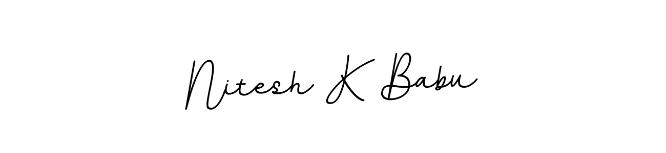 Similarly BallpointsItalic-DORy9 is the best handwritten signature design. Signature creator online .You can use it as an online autograph creator for name Nitesh K Babu. Nitesh K Babu signature style 11 images and pictures png