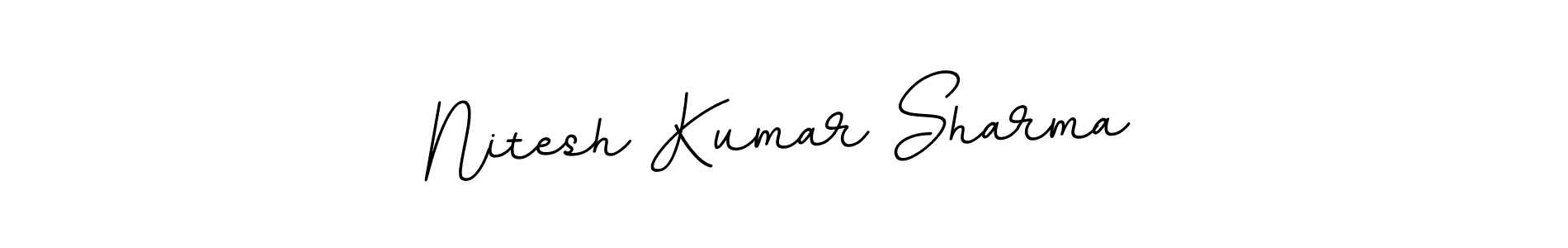 The best way (BallpointsItalic-DORy9) to make a short signature is to pick only two or three words in your name. The name Nitesh Kumar Sharma include a total of six letters. For converting this name. Nitesh Kumar Sharma signature style 11 images and pictures png