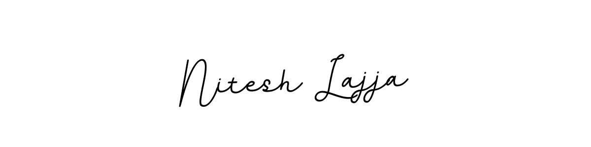 Nitesh Lajja stylish signature style. Best Handwritten Sign (BallpointsItalic-DORy9) for my name. Handwritten Signature Collection Ideas for my name Nitesh Lajja. Nitesh Lajja signature style 11 images and pictures png