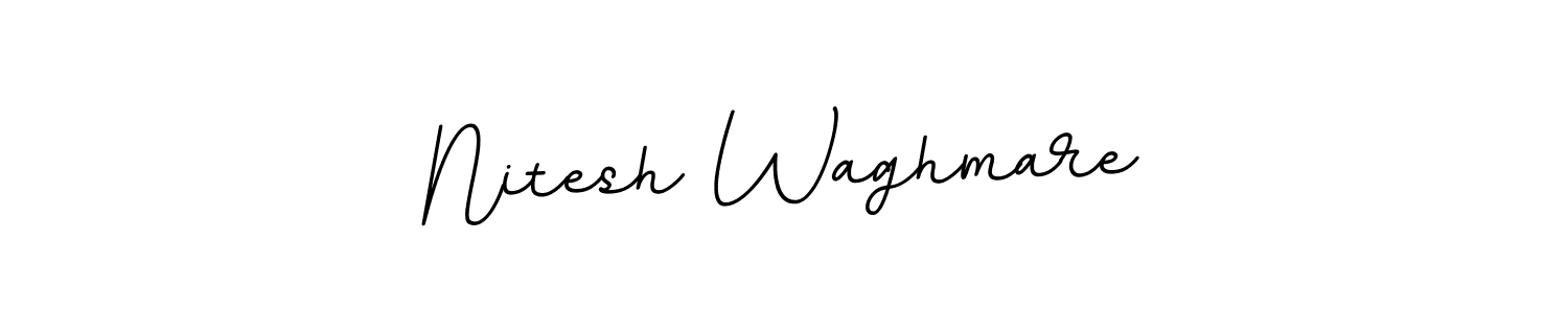 This is the best signature style for the Nitesh Waghmare name. Also you like these signature font (BallpointsItalic-DORy9). Mix name signature. Nitesh Waghmare signature style 11 images and pictures png