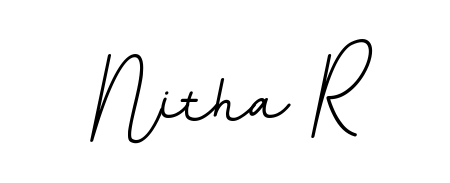 Elevate your brand with a stunning Nitha R eSignature. The BallpointsItalic-DORy9 style provides a balanced, flowing aesthetic for everyday signing. Nitha R signature style 11 images and pictures png