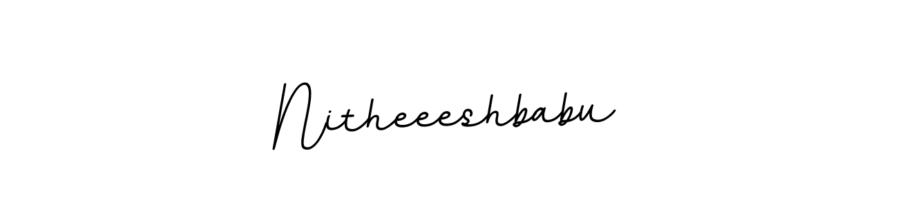 Design your own signature with our free online signature maker. With this signature software, you can create a handwritten (BallpointsItalic-DORy9) signature for name Nitheeeshbabu. Nitheeeshbabu signature style 11 images and pictures png