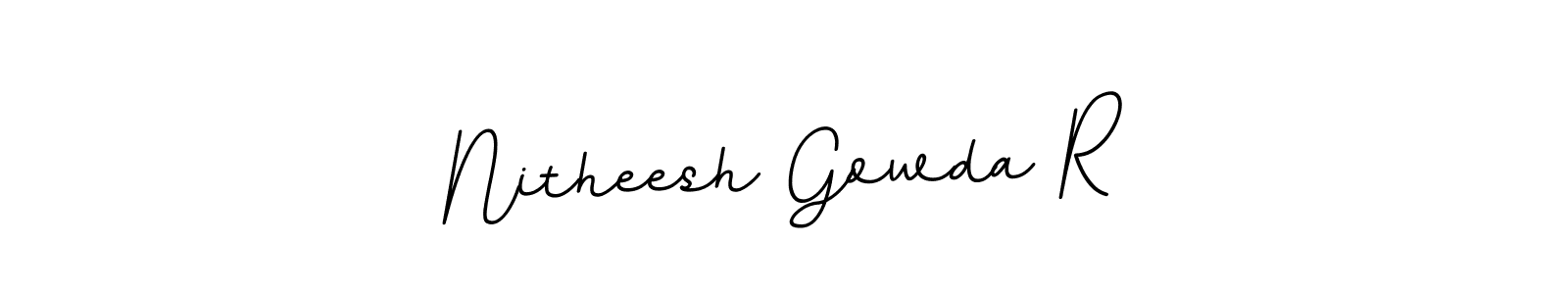 Also You can easily find your signature by using the search form. We will create Nitheesh Gowda R name handwritten signature images for you free of cost using BallpointsItalic-DORy9 sign style. Nitheesh Gowda R signature style 11 images and pictures png