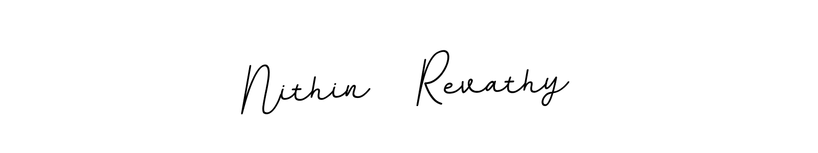 You should practise on your own different ways (BallpointsItalic-DORy9) to write your name (Nithin   Revathy) in signature. don't let someone else do it for you. Nithin   Revathy signature style 11 images and pictures png