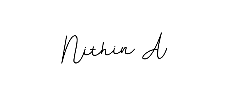 Also we have Nithin A name is the best signature style. Create professional handwritten signature collection using BallpointsItalic-DORy9 autograph style. Nithin A signature style 11 images and pictures png