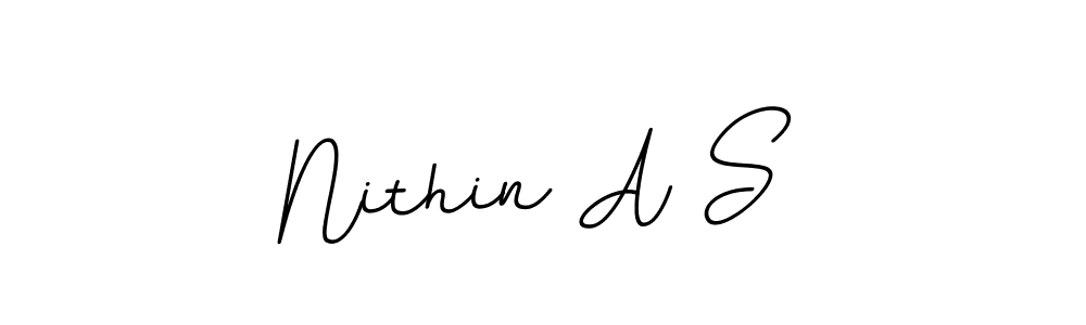 Use a signature maker to create a handwritten signature online. With this signature software, you can design (BallpointsItalic-DORy9) your own signature for name Nithin A S. Nithin A S signature style 11 images and pictures png