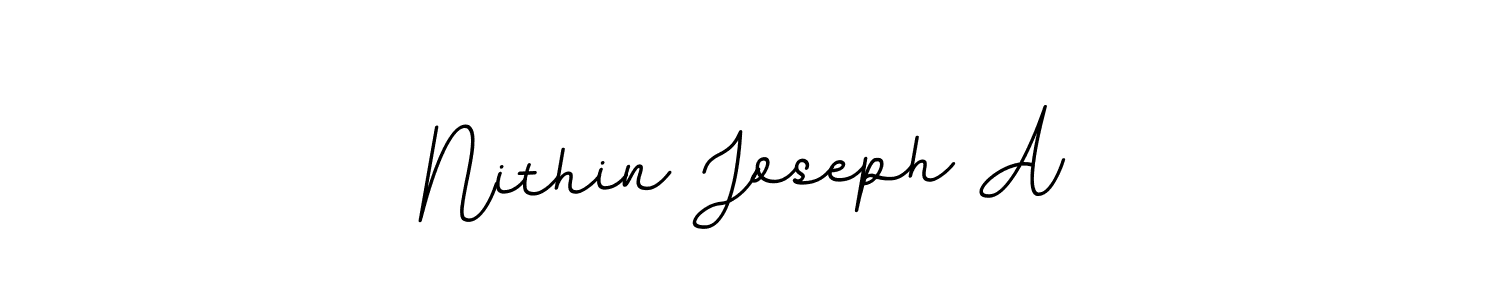 How to make Nithin Joseph A signature? BallpointsItalic-DORy9 is a professional autograph style. Create handwritten signature for Nithin Joseph A name. Nithin Joseph A signature style 11 images and pictures png