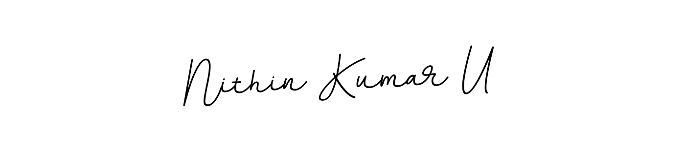 You should practise on your own different ways (BallpointsItalic-DORy9) to write your name (Nithin Kumar U) in signature. don't let someone else do it for you. Nithin Kumar U signature style 11 images and pictures png