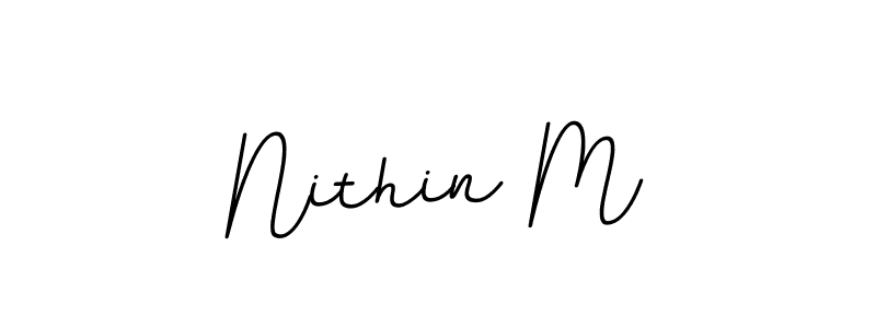 Similarly BallpointsItalic-DORy9 is the best handwritten signature design. Signature creator online .You can use it as an online autograph creator for name Nithin M. Nithin M signature style 11 images and pictures png