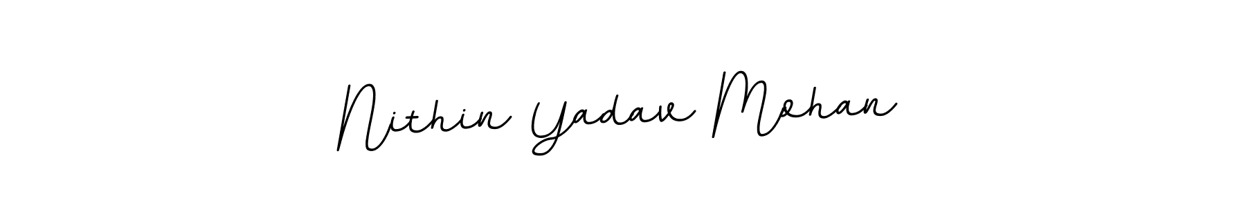 You should practise on your own different ways (BallpointsItalic-DORy9) to write your name (Nithin Yadav Mohan) in signature. don't let someone else do it for you. Nithin Yadav Mohan signature style 11 images and pictures png