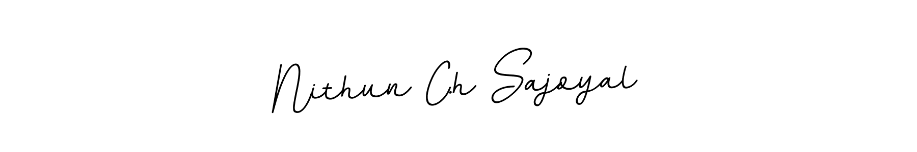 Make a beautiful signature design for name Nithun C.h Sajoyal. Use this online signature maker to create a handwritten signature for free. Nithun C.h Sajoyal signature style 11 images and pictures png
