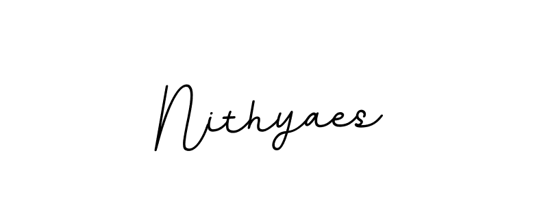 Make a beautiful signature design for name Nithyaes. With this signature (BallpointsItalic-DORy9) style, you can create a handwritten signature for free. Nithyaes signature style 11 images and pictures png