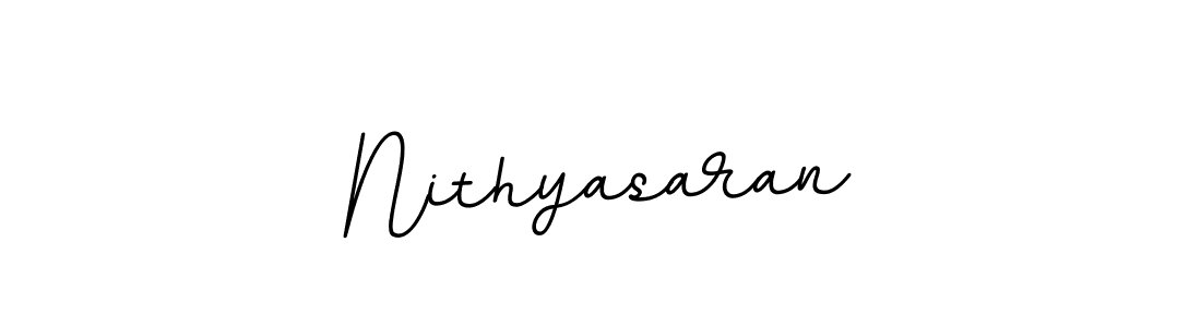 Make a beautiful signature design for name Nithyasaran. With this signature (BallpointsItalic-DORy9) style, you can create a handwritten signature for free. Nithyasaran signature style 11 images and pictures png