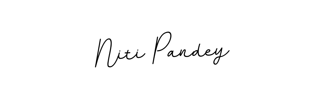 Make a beautiful signature design for name Niti Pandey. With this signature (BallpointsItalic-DORy9) style, you can create a handwritten signature for free. Niti Pandey signature style 11 images and pictures png