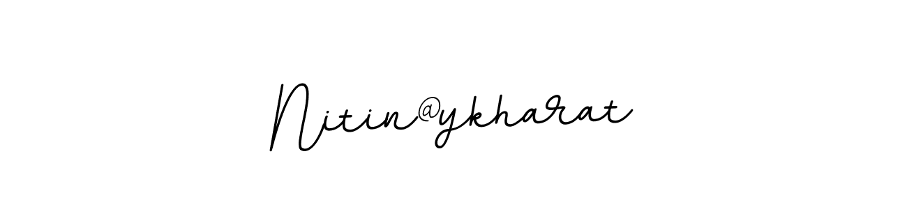 How to make Nitin@ykharat name signature. Use BallpointsItalic-DORy9 style for creating short signs online. This is the latest handwritten sign. Nitin@ykharat signature style 11 images and pictures png