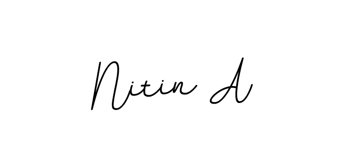 How to make Nitin A signature? BallpointsItalic-DORy9 is a professional autograph style. Create handwritten signature for Nitin A name. Nitin A signature style 11 images and pictures png