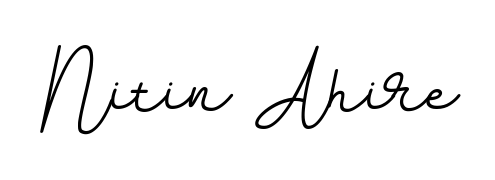 Designed for modern professionals: Nitin Ahire name signature crafted with BallpointsItalic-DORy9 script. Ready for digital PDF workflows. Nitin Ahire signature style 11 images and pictures png